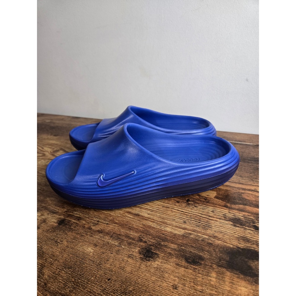 Nike Calm Slide Hyper Royal Blue Mens 9 DX4816-400 ReactX Foam Sandals Slip-On